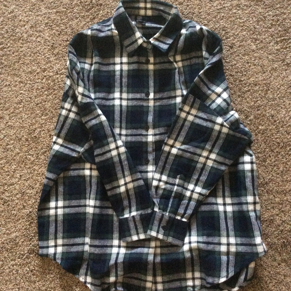 NWT French Connection Oversized Plaid Flannel